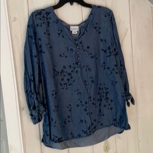 Liz Claiborne Blue Print Tunic